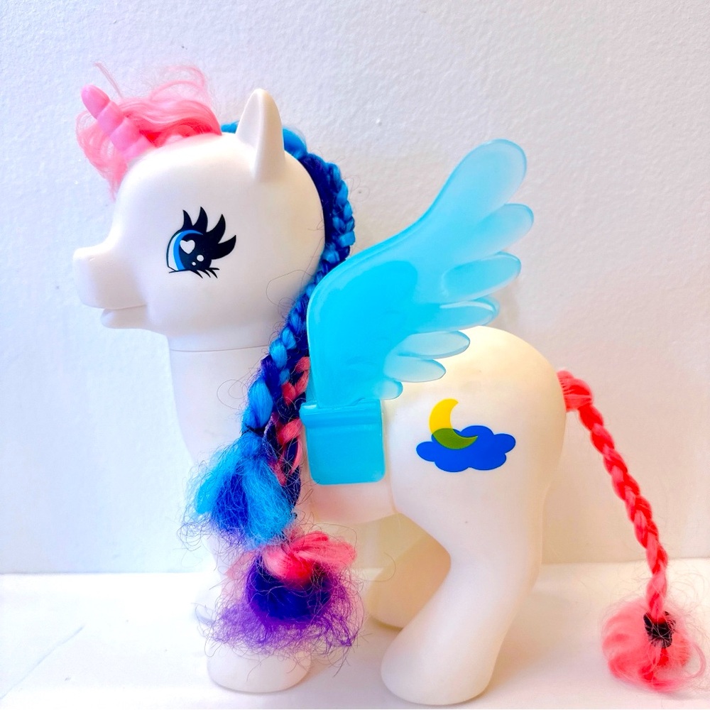 MY LITTLE PONY With‎ Expandable Wings Large 10" White UNICORN Pink Hair Toy MLP
